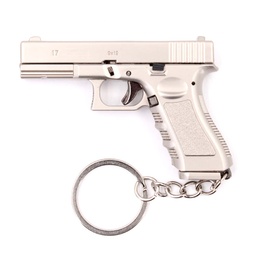 [BH-1513] LLAVERO PISTOLA G17 7 CM PLATA