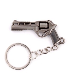 [BH-1524] LLAVERO REVOLVER R45 5 CM PLATA