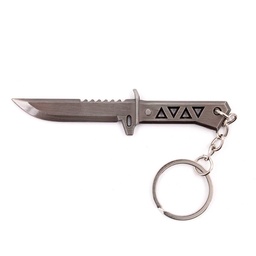 [BH-1549] LLAVERO CUCHILLO COMBAT 9 CM PLATA