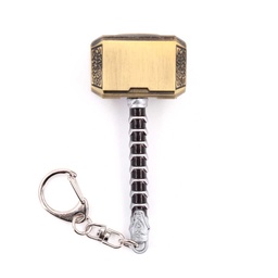 [BH-1551] LLAVERO MARTILLO THR 8 CM NEGRO/DORADO