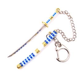 [BH-1192] LLAVERO KATANA 1192 OPC 9 CM BLANCO/AZUL