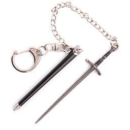 [BH-1211] LLAVERO ESPADA 1211 GOT 9 CM PLATA/NEGRO