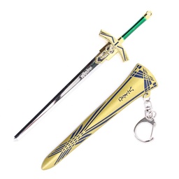 [BH-1240] LLAVERO ESPADA 1240 16 CM DORADO/VERDE