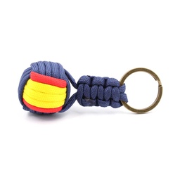 [IW-0305-NVBL] LLAVERO BOLA IMMORTAL PARACORD BANDERA ESPAÑA MARINO