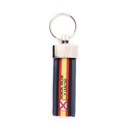 [IW-0313-NVBL] LLAVERO ESPAÑA IMMORTAL PIEL BORGOÑA MARINO