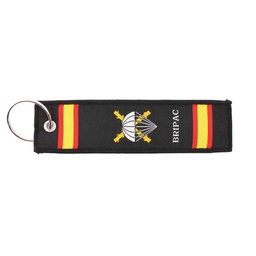 [IW-0318-BK] LLAVERO CINTA RECTANGULAR IMMORTAL BRIPAC TRIUNFAR O MORIR NEGRO