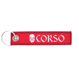 [CRS-0323-RD] LLAVERO CORSO CINTA RECTANGULAR ROJO