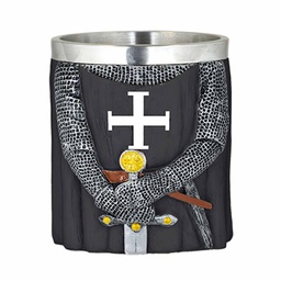 [39822] VASO CHUPITO TEMPLARIO TOLE 10 CRUZ ESPADA