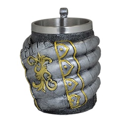 [39742] TAZA RESINA ARMADURA XL COTAS GRIS