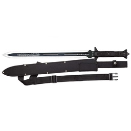 [32777] ESPADA TOLE 10 PUÑO ABS PINCHO 55 CM NEGRA