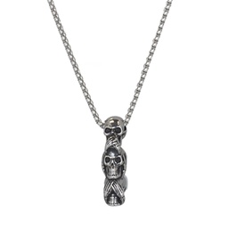 [16242] COLLAR 3 CALAVERAS SABIAS PLATA