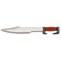 [16259] ESPADA MINI TOLE10 ESPARTANA 18CM PLATA-MARRON
