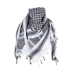 [IW16515-WHBK] PAÑUELO PALESTINO IMMORTAL 115X110CM BLANCO-NEGRO