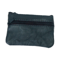 [L09116] MONEDERO PIEL CREMALLERA