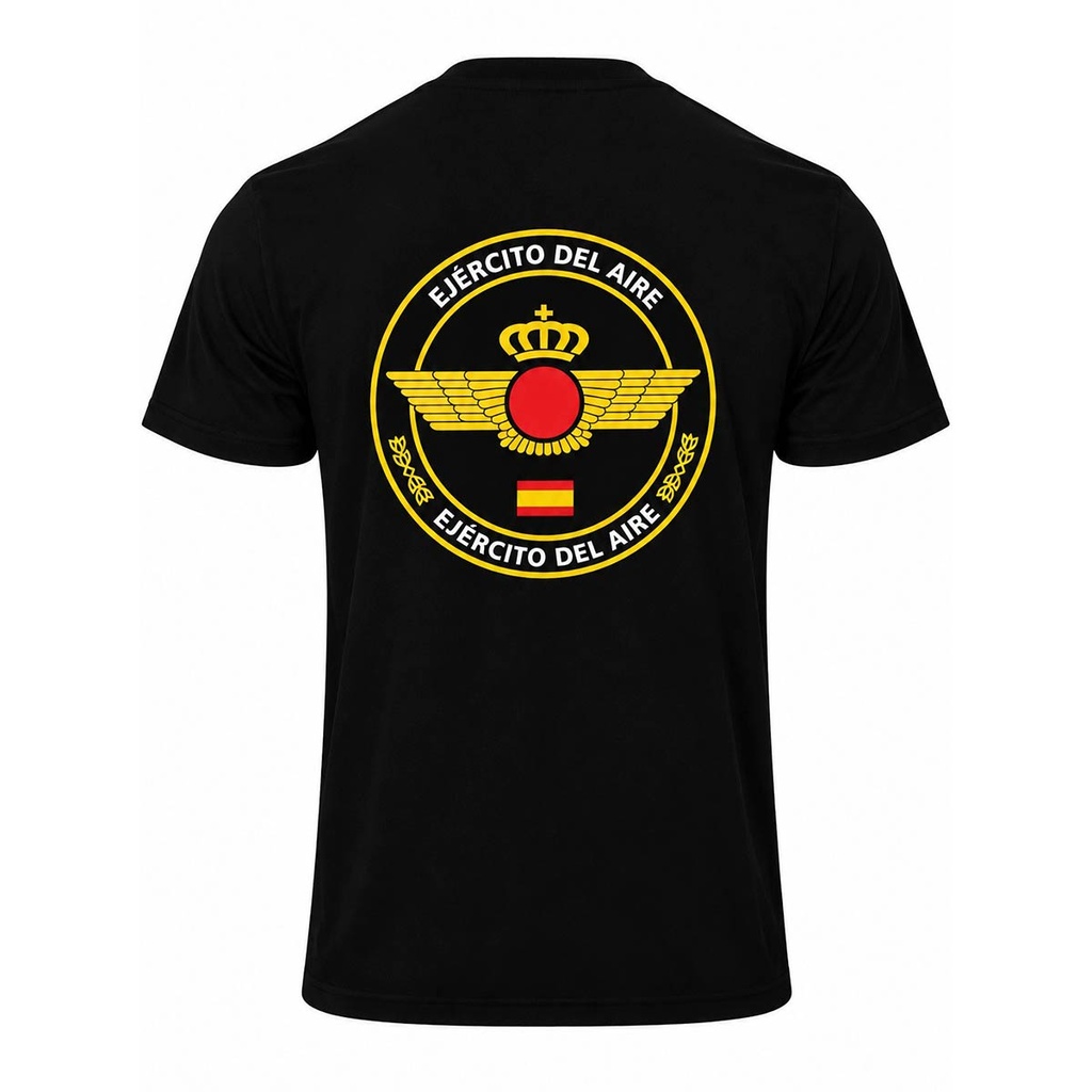 CAMISETA EJERCITO DEL AIRE CIRCULO AMARILLO NEGRA