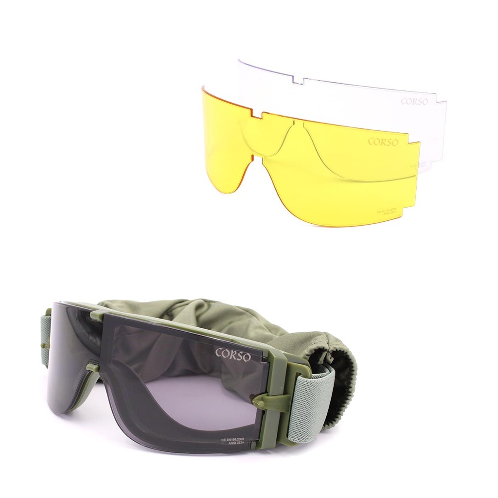 GAFA CORSO REVENGE X800 3 LENTES INTERCAMB. VERDE