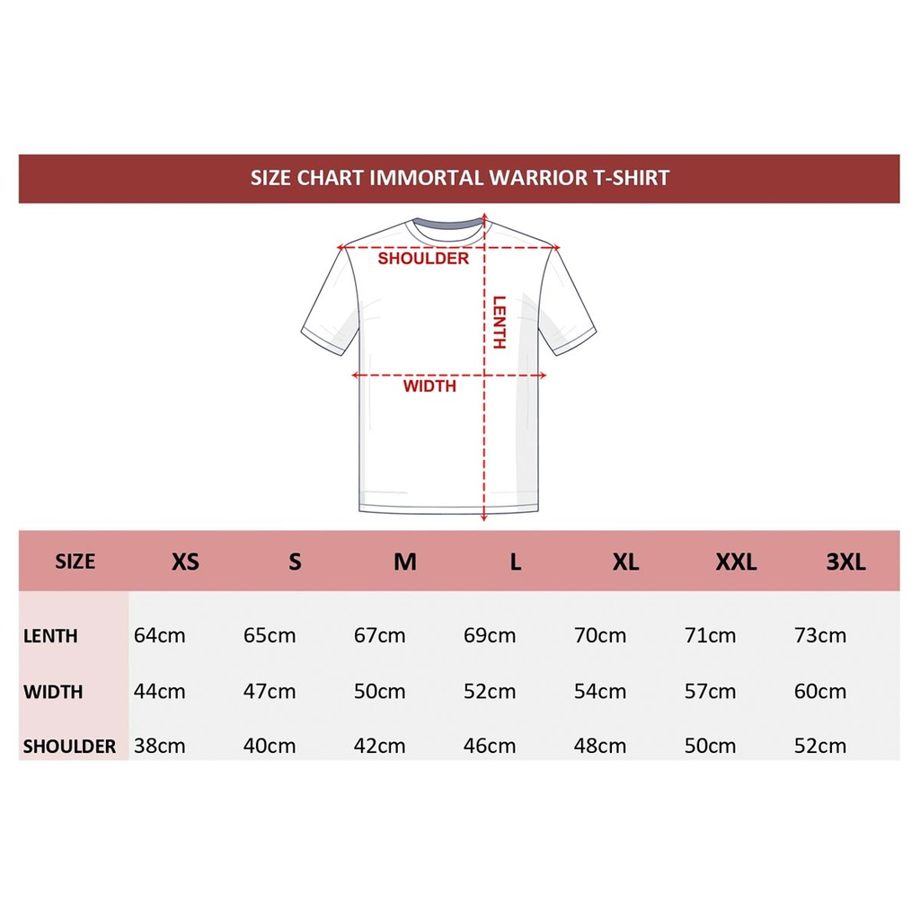 CAMISETA IMMORTAL BORGOÑA CRUZ BLANCA