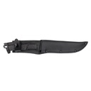 CUCHILLO ALPINO TACTICO SIERRA ROMPECRI.CUADRADO C/FUNDA CUERO NEGRO