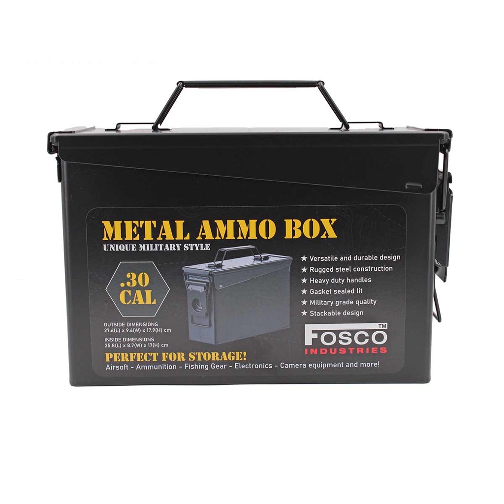 CAJA MUNICION METALICA PEQ. CAL.30 NEGRA PUNHISER