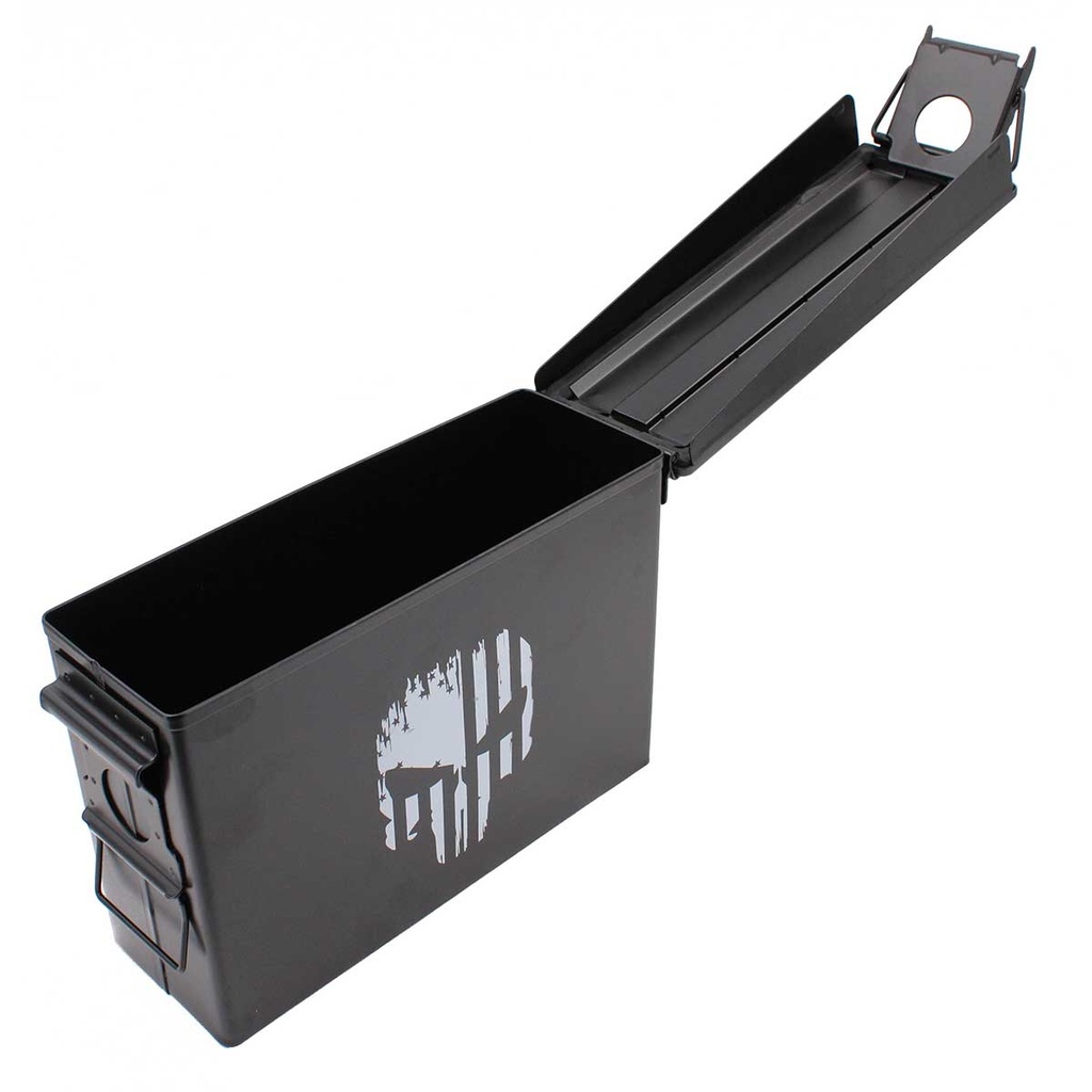 CAJA MUNICION METALICA PEQ. CAL.30 NEGRA PUNHISER