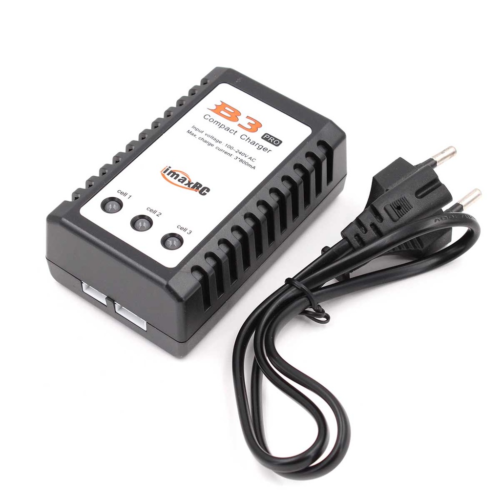 CARGADOR BATERIA LIPO B3 PRO 7.4V/11.1V NEGRO