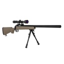 FUSIL SPECNA ARMS SA-S12 EDGE VSR-10 C/ VISOR Y BIPODE TAN