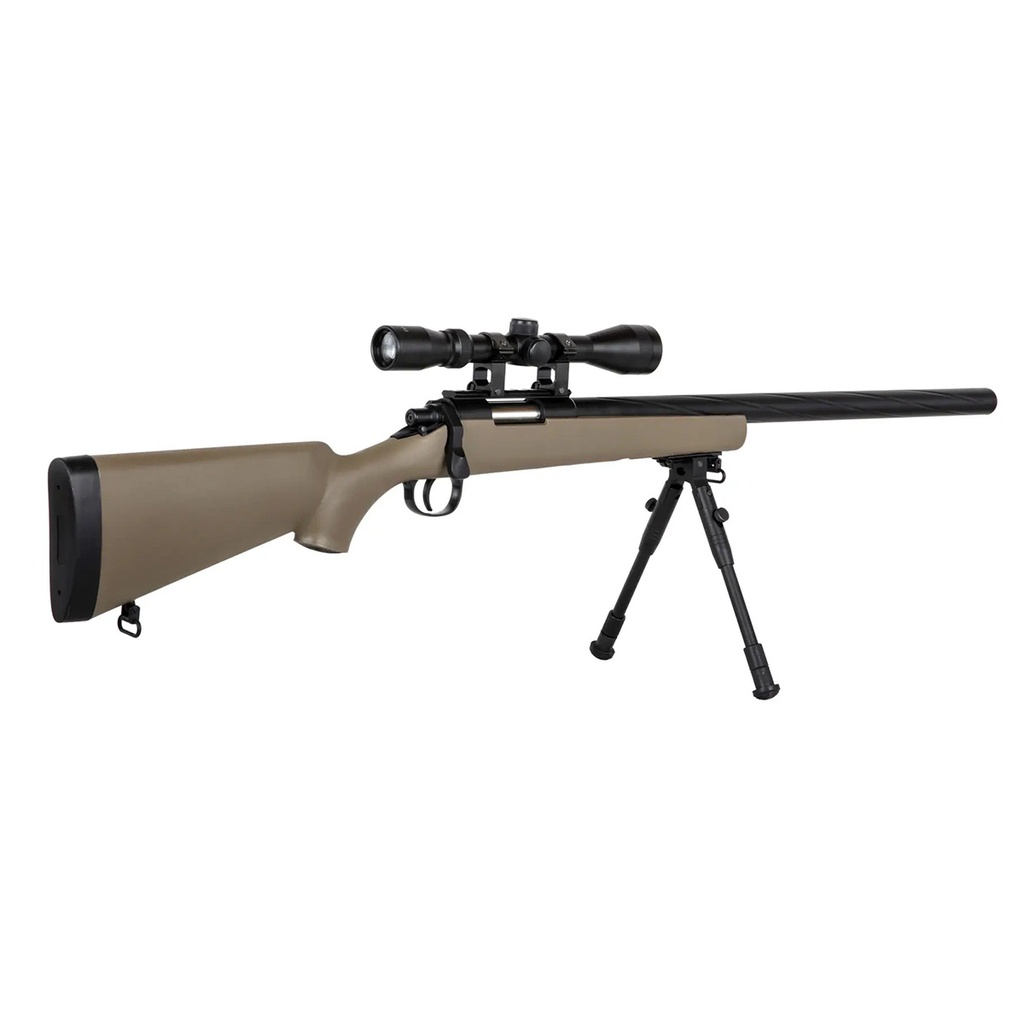 FUSIL SPECNA ARMS SA-S12 EDGE VSR-10 C/ VISOR Y BIPODE TAN