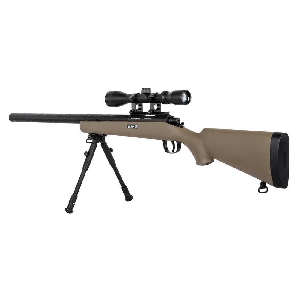 FUSIL SPECNA ARMS SA-S12 EDGE VSR-10 C/ VISOR Y BIPODE TAN