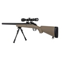 FUSIL SPECNA ARMS SA-S12 EDGE VSR-10 C/ VISOR Y BIPODE TAN