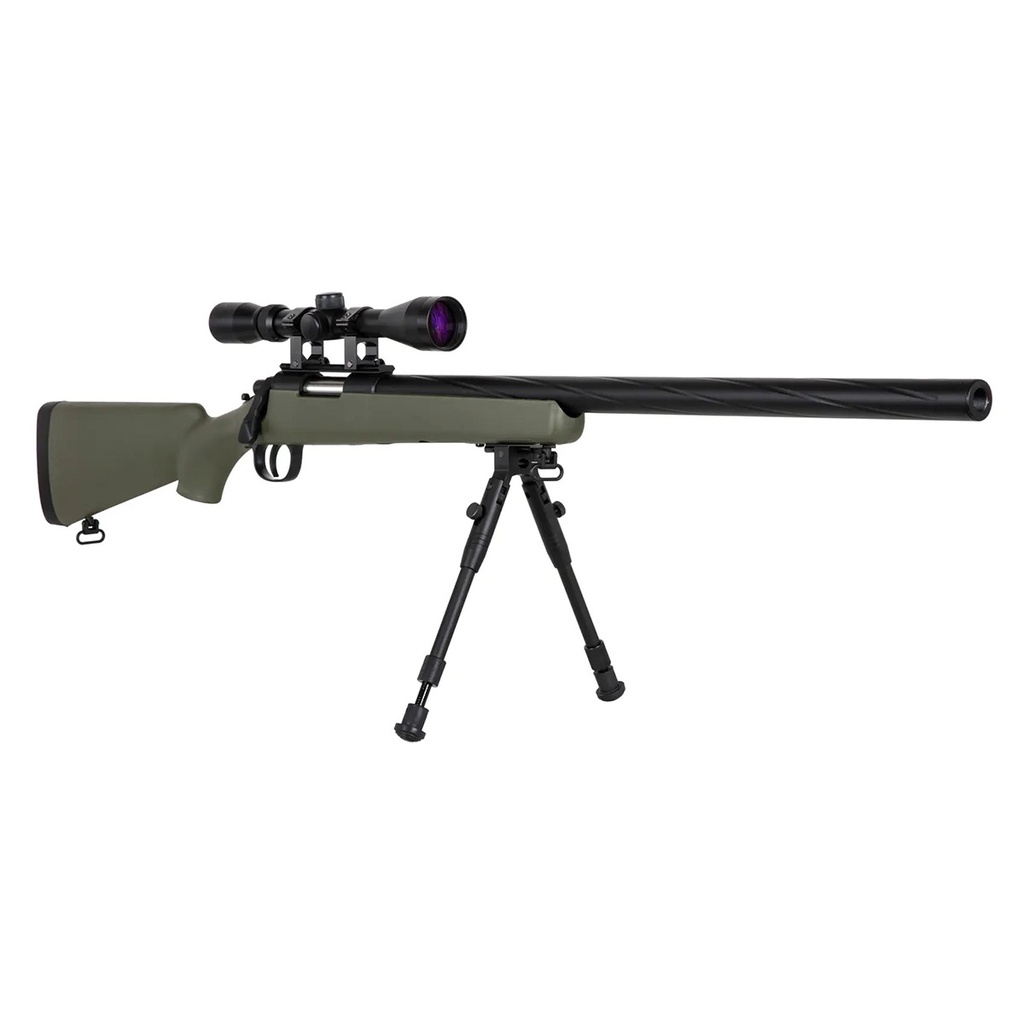 FUSIL SPECNA ARMS SA-S12 EDGE VSR-10 C/ VISOR Y BIPODE VERDE