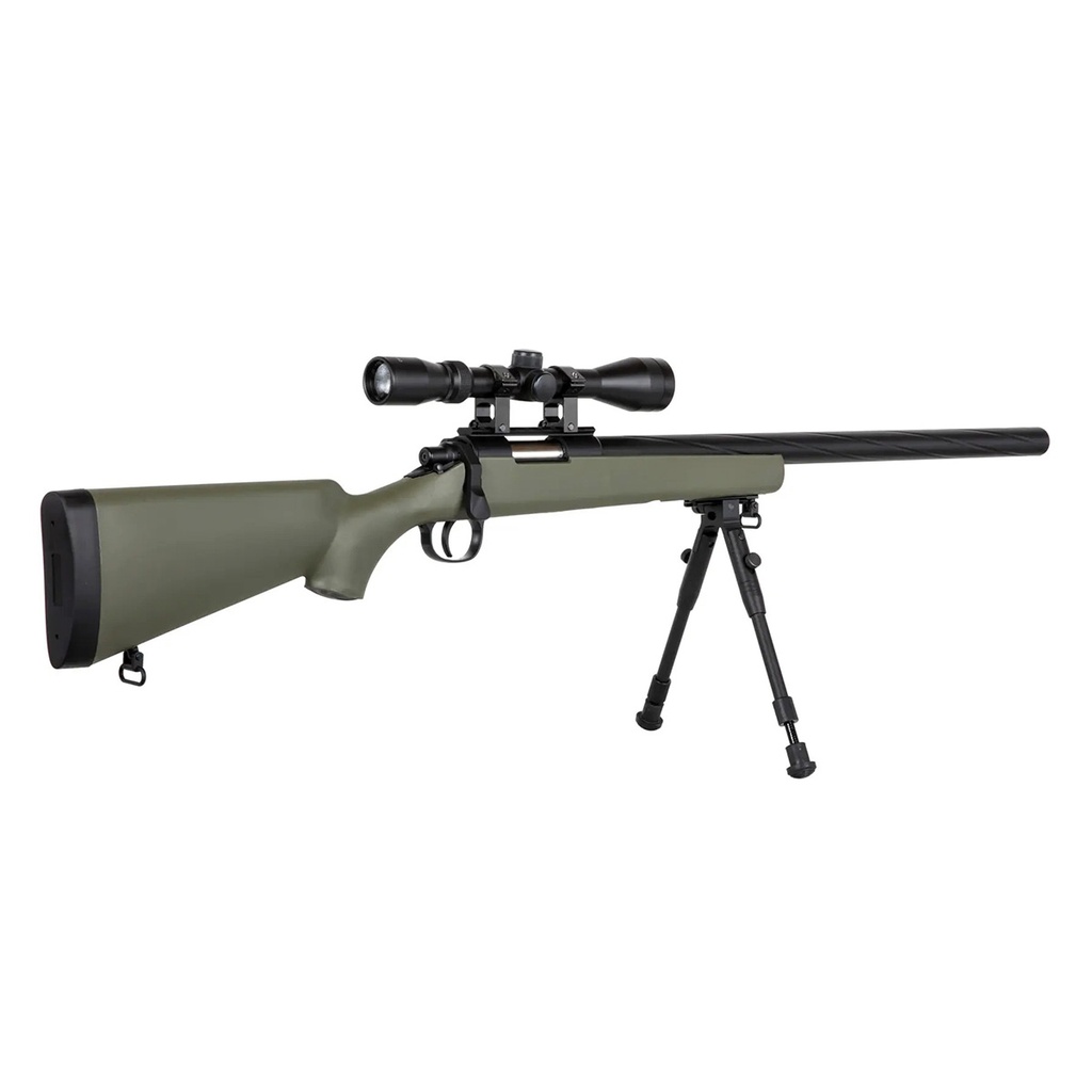 FUSIL SPECNA ARMS SA-S12 EDGE VSR-10 C/ VISOR Y BIPODE VERDE