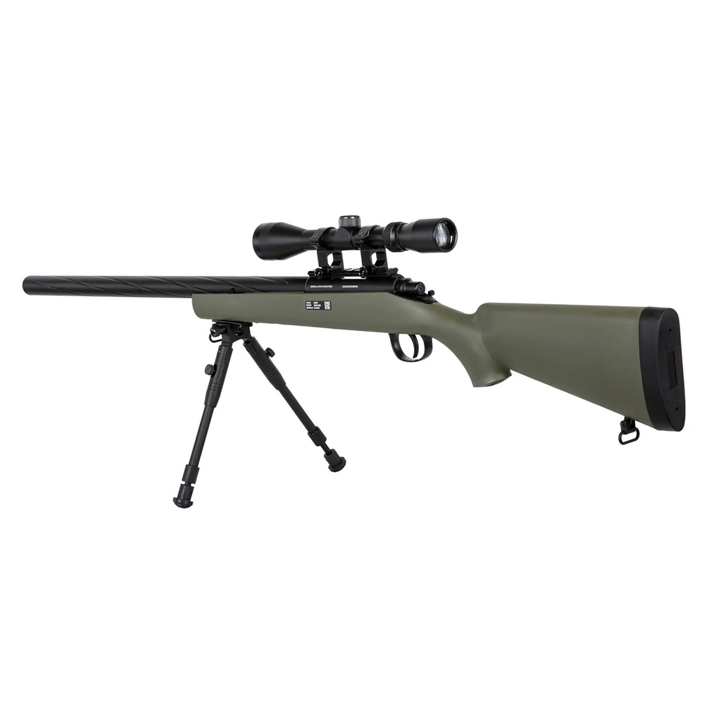 FUSIL SPECNA ARMS SA-S12 EDGE VSR-10 C/ VISOR Y BIPODE VERDE