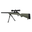 FUSIL SPECNA ARMS SA-S12 EDGE VSR-10 C/ VISOR Y BIPODE VERDE