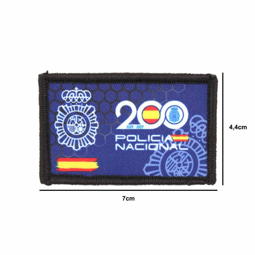 PARCHE IMMORTAL SUBLIMACION POLICIA 200 ANIVERSARIO AZUL