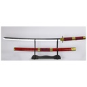 KATANA MADERA BAMBU C/LED 3102 OPC 102CM ROJA
