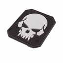 PARCHE IMMORTAL PVC 3D CALAVERA PIRATA NEGRO-GRIS