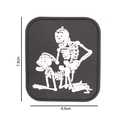 PARCHE IMMORTAL PVC 3D 2 ESQUELETOS NEGRO-FLUORESCENTE
