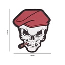 PARCHE IMMORTAL PVC CALAVERA BOINA PURO ROJO-GRIS