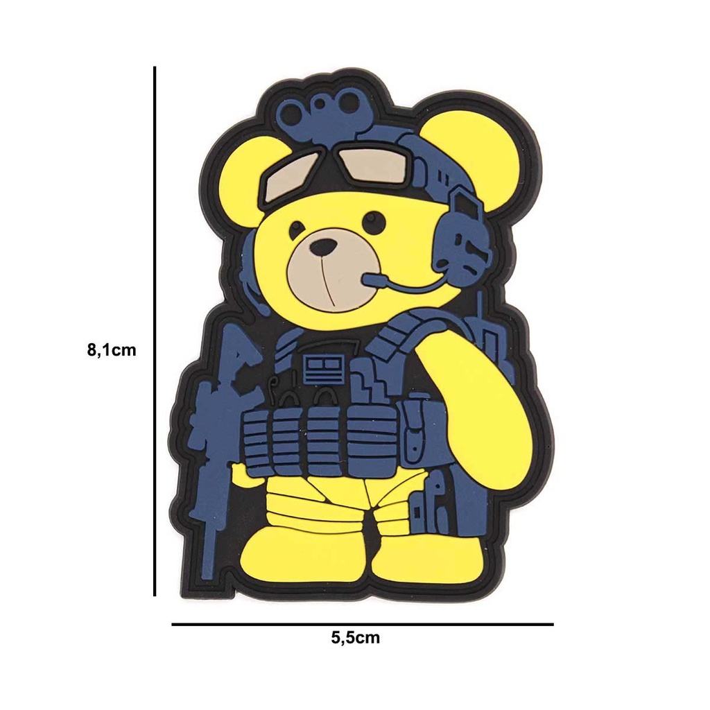 PARCHE IMMORTAL PVC 3D TEDDY TACTICO FLUORESCENTE