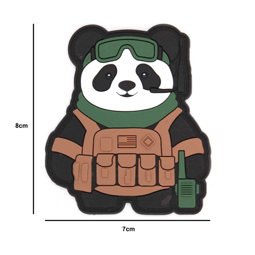 PARCHE IMMORTAL PVC 3D OSO PANDA TACTICO COYOTE