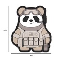 PARCHE IMMORTAL PVC 3D OSO PANDA TACTICO GRIS