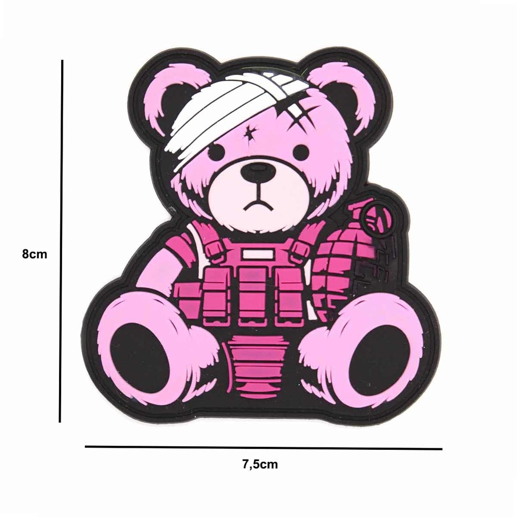 PARCHE IMMORTAL PVC 3D TEDDY AUCH ROSA