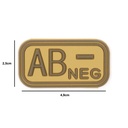 PARCHE IMMORTAL PVC GRUPO SANGUINEO AB NEGATIVO COYOTE