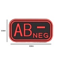 PARCHE IMMORTAL PVC GRUPO SANGUINEO AB NEGATIVO ROJO
