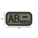 PARCHE IMMORTAL PVC GRUPO SANGUINEO AB NEGATIVO VERDE