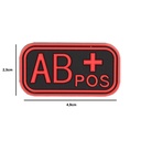 PARCHE IMMORTAL PVC GRUPO SANGUINEO AB POSITIVO ROJO