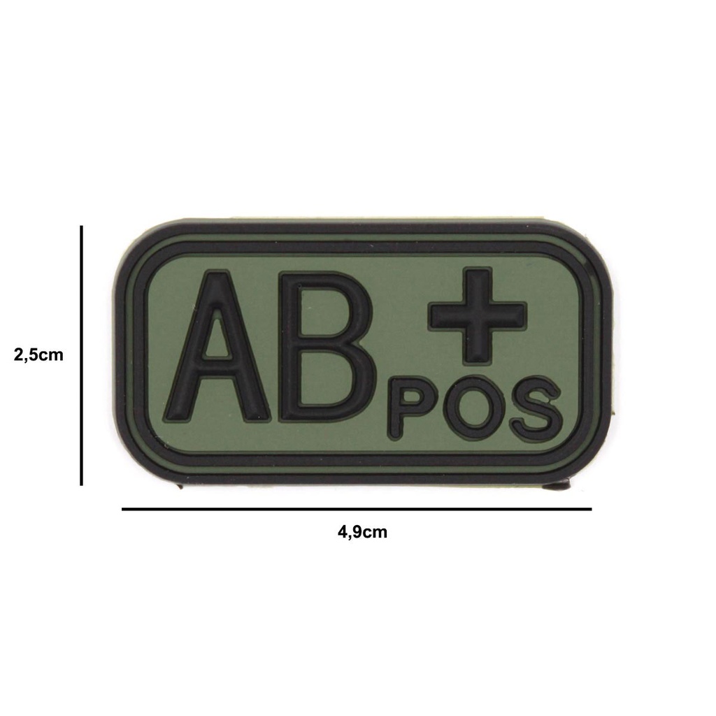 PARCHE IMMORTAL PVC GRUPO SANGUINEO AB POSITIVO VERDE
