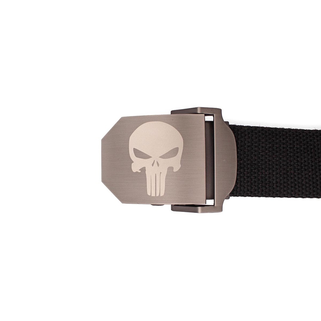CINTURON IMMORTAL HEBILLA PUNISHER PLATA