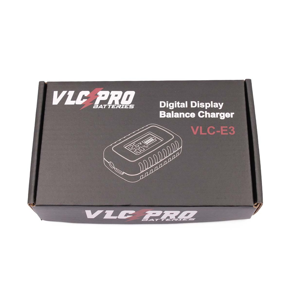 CARGADOR BATERIA BALENCEADOR VLC PRO CON COMPROBADOR IP-E3 LIPO 7.4V/11.1V NEGRO