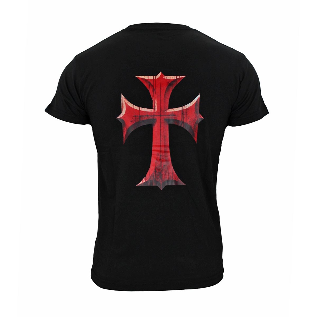 CAMISETA IMMORTAL CRUZ TEMPLARIO NEGRA